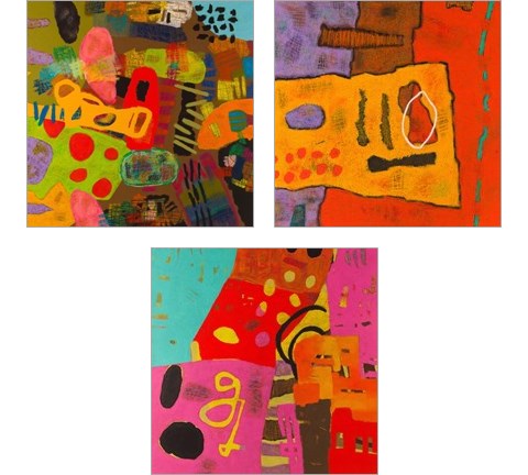 Conversations in the Abstract 3 Piece Art Print Set by Downs
