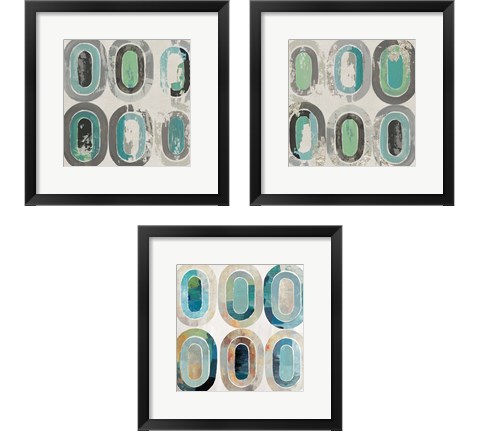 Concentric Emotion 3 Piece Framed Art Print Set by Tom Reeves