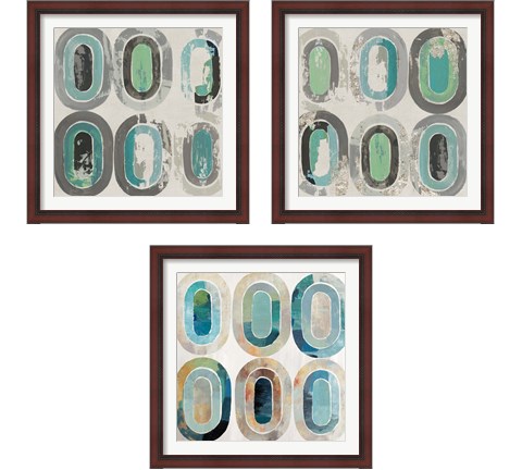 Concentric Emotion 3 Piece Framed Art Print Set by Tom Reeves