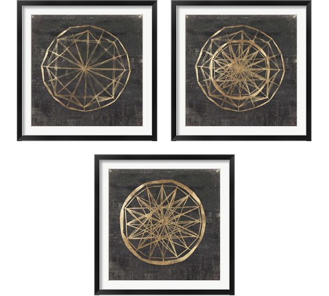 Golden Wheel 3 Piece Framed Art Print Set by Aimee Wilson