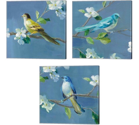 Spring in the Neighborhood 3 Piece Canvas Print Set by Danhui Nai