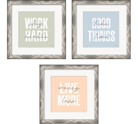 Morning Affirmations 3 Piece Framed Art Print Set by Laura Marshall