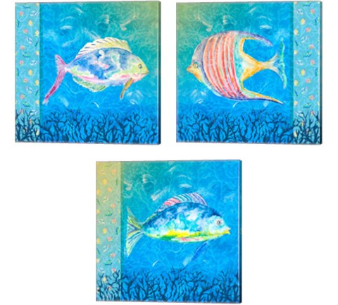 Under the Sea 3 Piece Canvas Print Set by Julie DeRice