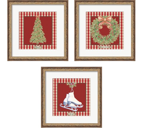 Hometown Christmas 3 Piece Framed Art Print Set by Andi Metz