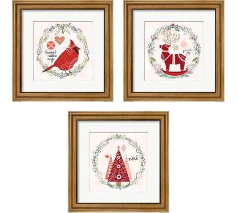 Hygge Christmas 3 Piece Framed Art Print Set by Noonday Design