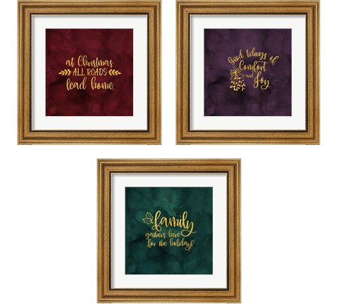 All that Glitters for Christmas 3 Piece Framed Art Print Set by Tara Reed