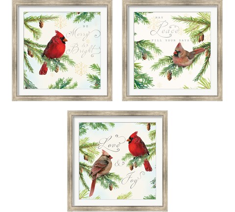 Christmas Blessings 3 Piece Framed Art Print Set by Marie-Elaine Cusson
