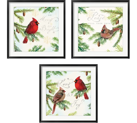 Christmas Blessings 3 Piece Framed Art Print Set by Marie-Elaine Cusson