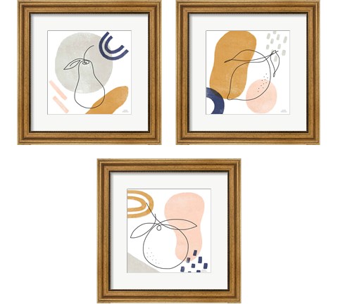 Kitchen Table 3 Piece Framed Art Print Set by Laura Marshall