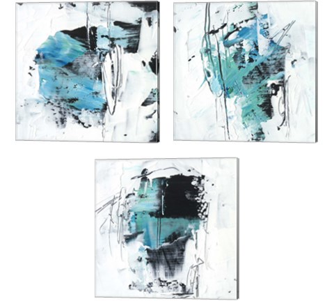Kinetic Form 3 Piece Canvas Print Set by Ethan Harper