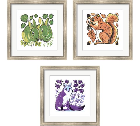 Colorful Animals 3 Piece Framed Art Print Set by Lisa Kesler