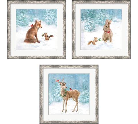 Woodland Celebration 3 Piece Framed Art Print Set by Danhui Nai