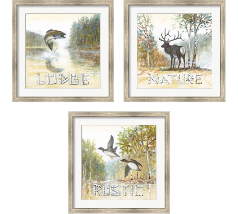 Nature Lodge 3 Piece Framed Art Print Set by Arnie Fisk