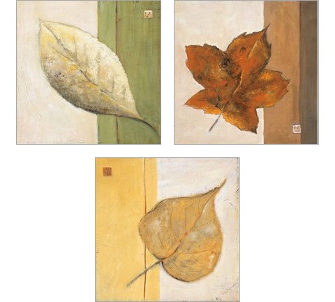 Leaf Impression 3 Piece Art Print Set by Ursula Salemink-Roos