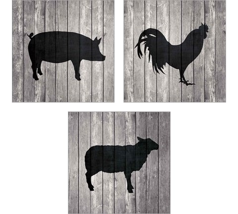 Barn Animal 3 Piece Art Print Set by Tandi Venter