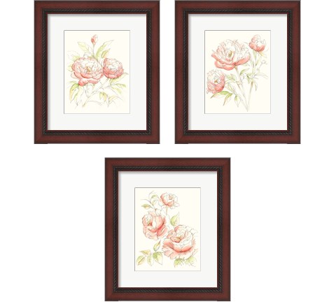 Watercolor Floral Variety 3 Piece Framed Art Print Set by Ethan Harper