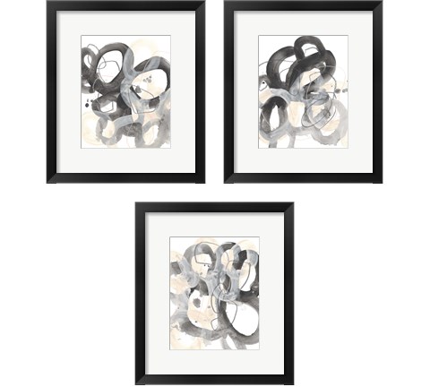 Tangled Circuit 3 Piece Framed Art Print Set by June Erica Vess