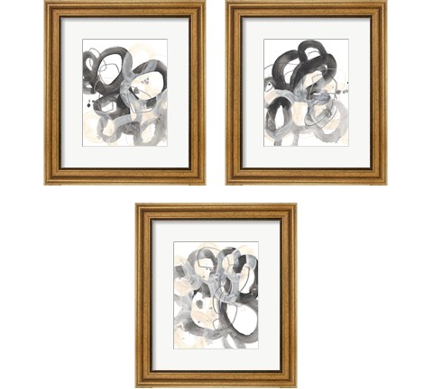 Tangled Circuit 3 Piece Framed Art Print Set by June Erica Vess