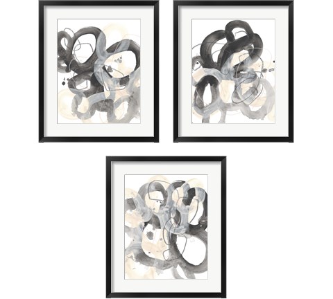 Tangled Circuit 3 Piece Framed Art Print Set by June Erica Vess