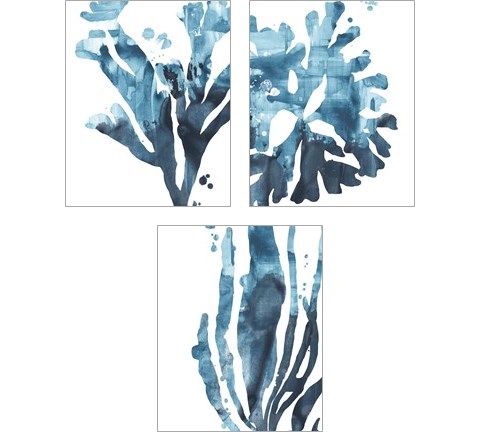 Inkwash Kelp 3 Piece Art Print Set by June Erica Vess
