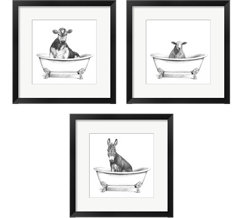 Clawfoot Critter 3 Piece Framed Art Print Set by Victoria Borges