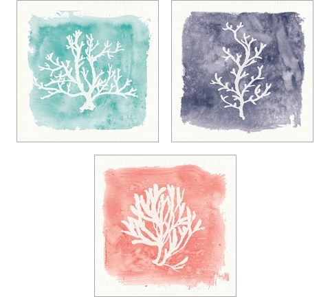 Water Coral Cove 3 Piece Art Print Set by Lisa Audit