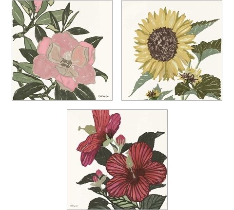 Floral Study 3 Piece Art Print Set by Stellar Design Studio