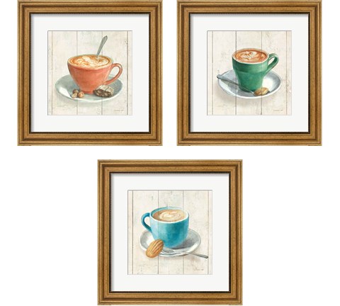 Wake Me Up Coffee 3 Piece Framed Art Print Set by Danhui Nai