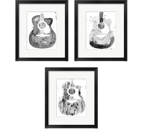Guitar Flow 3 Piece Framed Art Print Set by Annie Warren