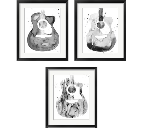 Guitar Flow 3 Piece Framed Art Print Set by Annie Warren