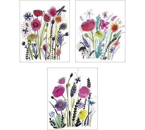 Free Floral 3 Piece Art Print Set by Larisa Hernandez