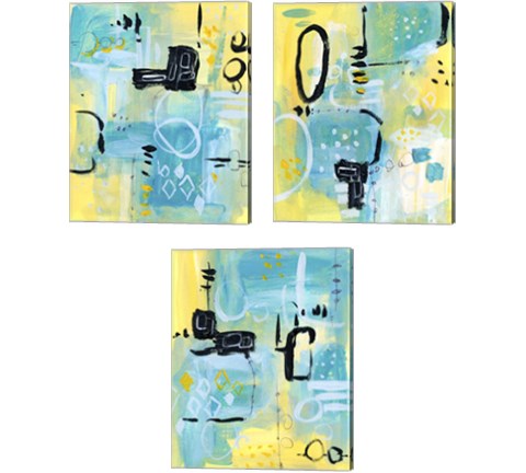 Floating Atmosphere 3 Piece Canvas Print Set by Melissa Wang