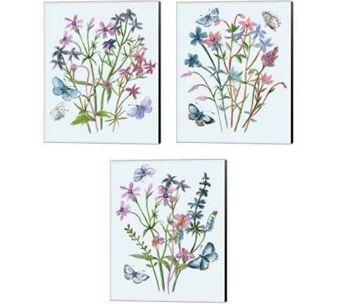 Wildflowers Arrangements 3 Piece Canvas Print Set by Melissa Wang
