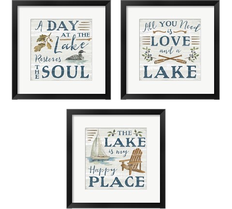 Lakeside Retreat 3 Piece Framed Art Print Set by Silvia Vassileva
