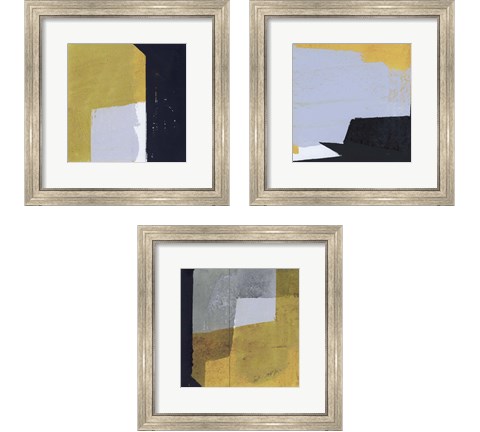 Black & Yellow 3 Piece Framed Art Print Set by Bellissimo Art