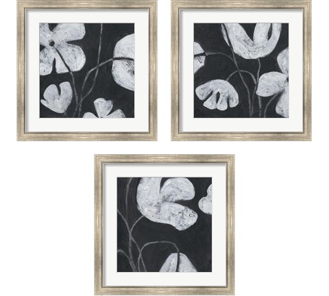 Monochrome Meadow 3 Piece Framed Art Print Set by June Erica Vess