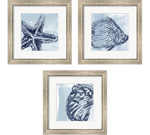 Ocean Study 3 Piece Framed Art Print Set by June Erica Vess