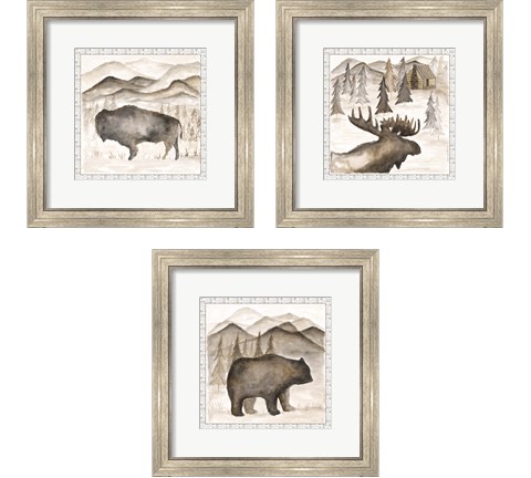 Forest Animal 3 Piece Framed Art Print Set by Cindy Shamp