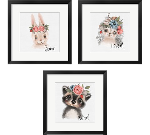 Inspirational Animals 3 Piece Framed Art Print Set by Valerie Wieners