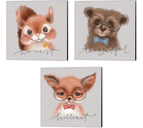 Inspirational Animals 3 Piece Canvas Print Set by Valerie Wieners