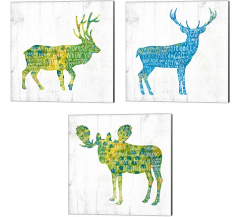 Forest Animal 3 Piece Canvas Print Set by Valerie Wieners