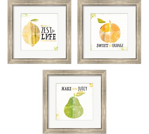 Inspirational Fruit 3 Piece Framed Art Print Set by JMB Designs