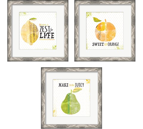 Inspirational Fruit 3 Piece Framed Art Print Set by JMB Designs