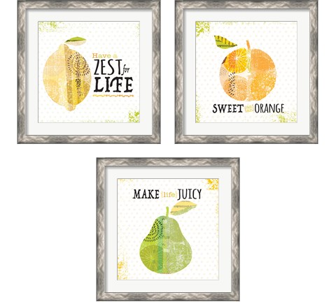 Inspirational Fruit 3 Piece Framed Art Print Set by JMB Designs