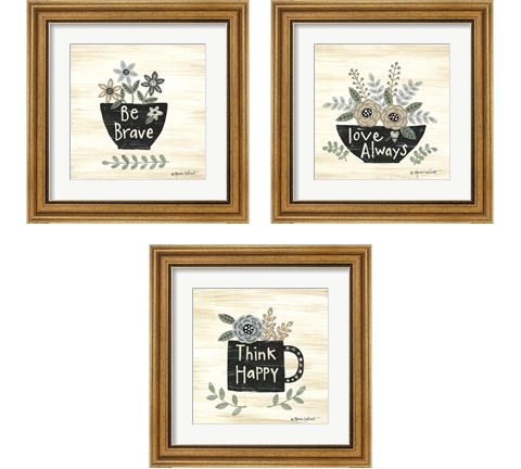 Inspirational Floral 3 Piece Framed Art Print Set by Annie Lapoint