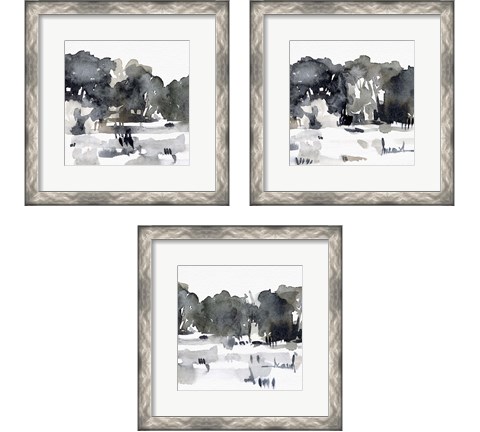 December Landscape 3 Piece Framed Art Print Set by Emma Caroline