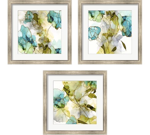 Flower Facets 3 Piece Framed Art Print Set by Jennifer Goldberger