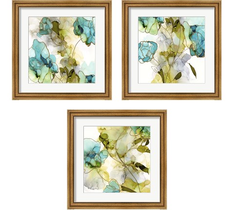 Flower Facets 3 Piece Framed Art Print Set by Jennifer Goldberger