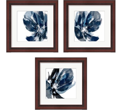 Blue Exclusion 3 Piece Framed Art Print Set by Jennifer Goldberger