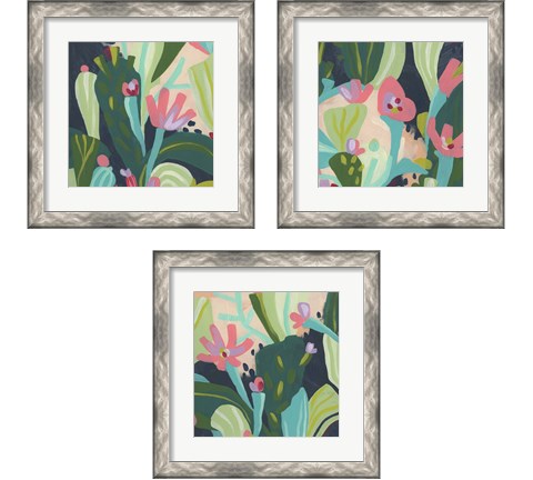 Tropical Celebration 3 Piece Framed Art Print Set by June Erica Vess